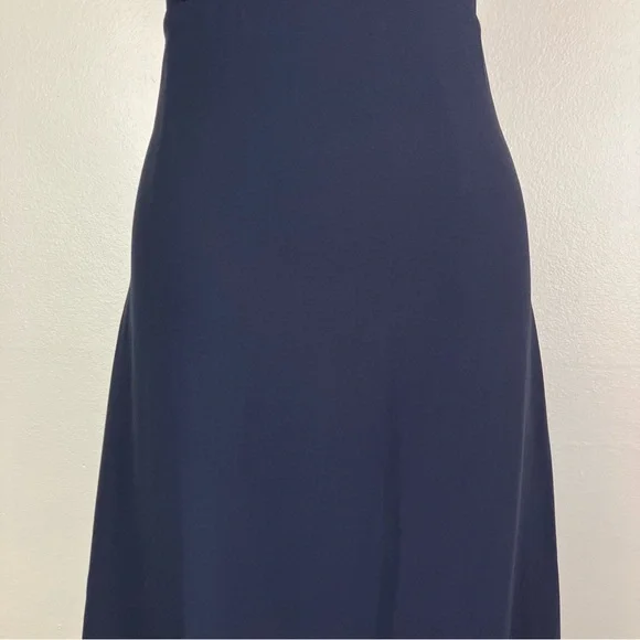 Lindy Bop 1940s Navy Blue Amelia Vintage Collared A-line Midi Dress UK 10 Small - Picture 6 of 15